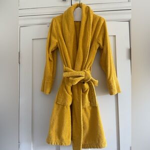 Company Store Women's Short Robe in Yellow